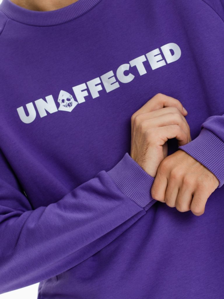 Свитшот Фиолетовый Reflective с принтом